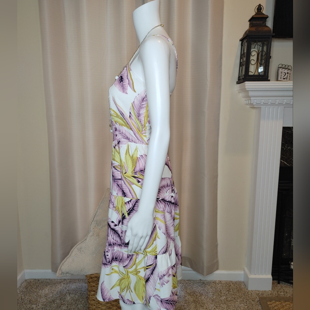 LOFT PARADISE TIERED MINI DRESS, WHISPER WHITE 12 - Picture 11 of 13